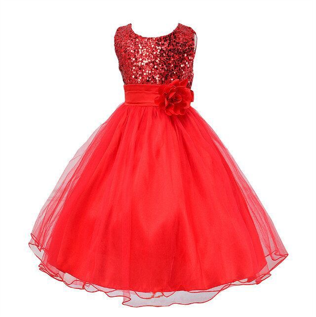 Baby Sequin Flower Girl Princess Dress