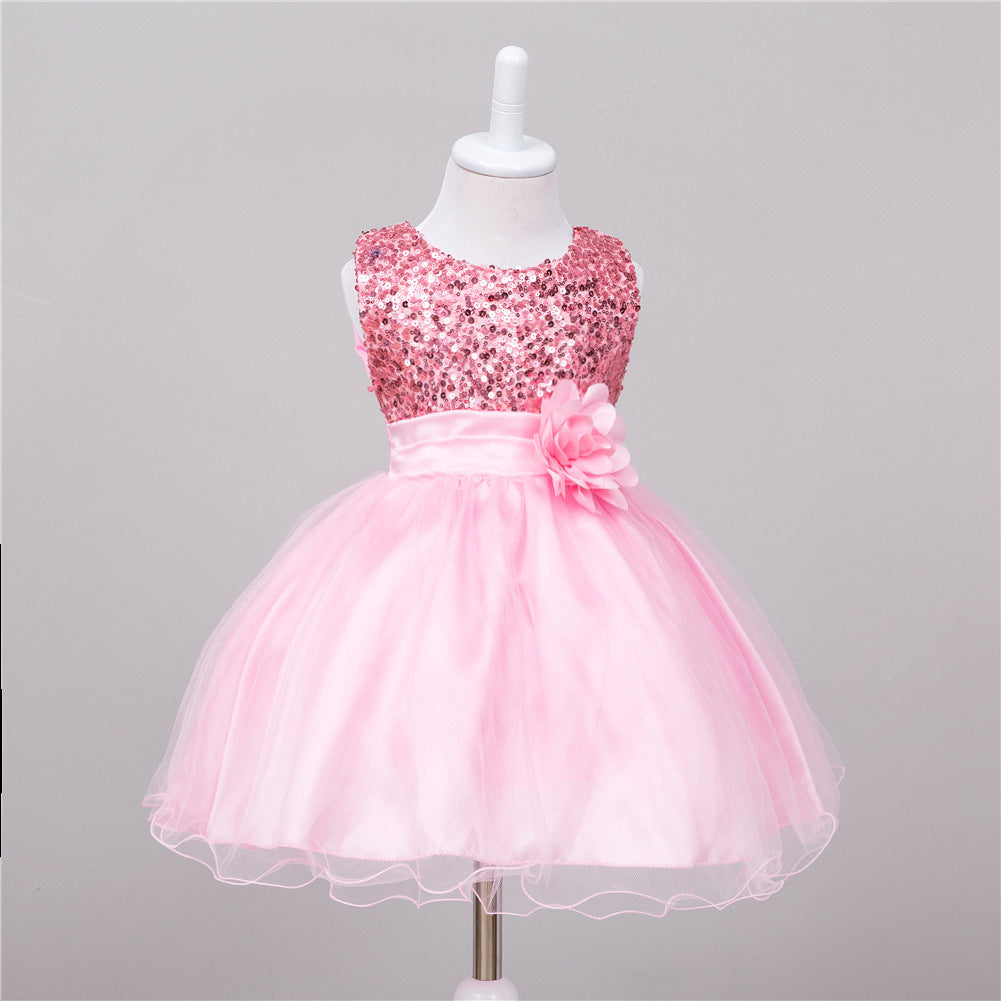Baby Sequin Flower Girl Princess Dress