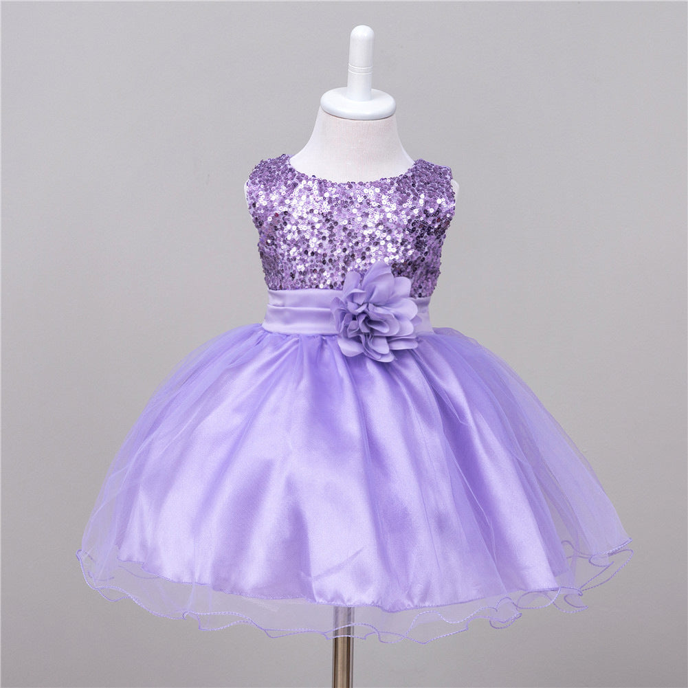 Baby Sequin Flower Girl Princess Dress