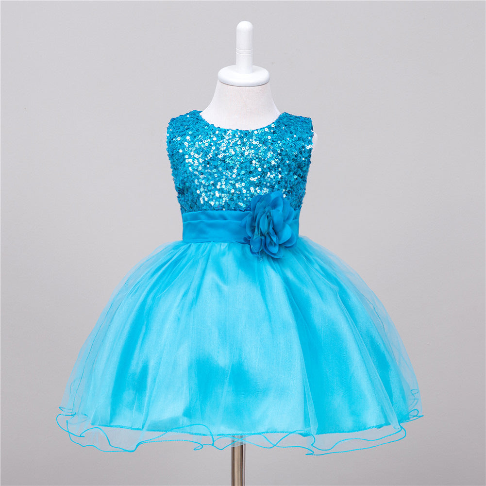 Baby Sequin Flower Girl Princess Dress