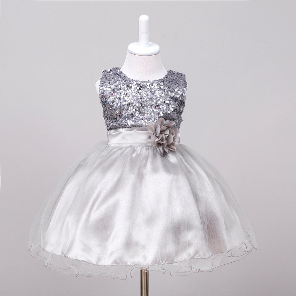 Baby Sequin Flower Girl Princess Dress