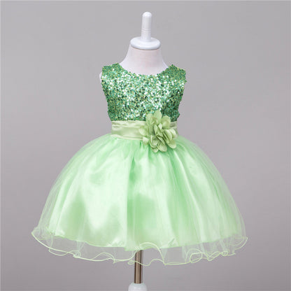 Baby Sequin Flower Girl Princess Dress