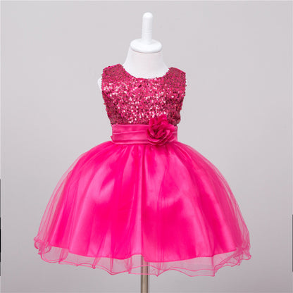 Baby Sequin Flower Girl Princess Dress