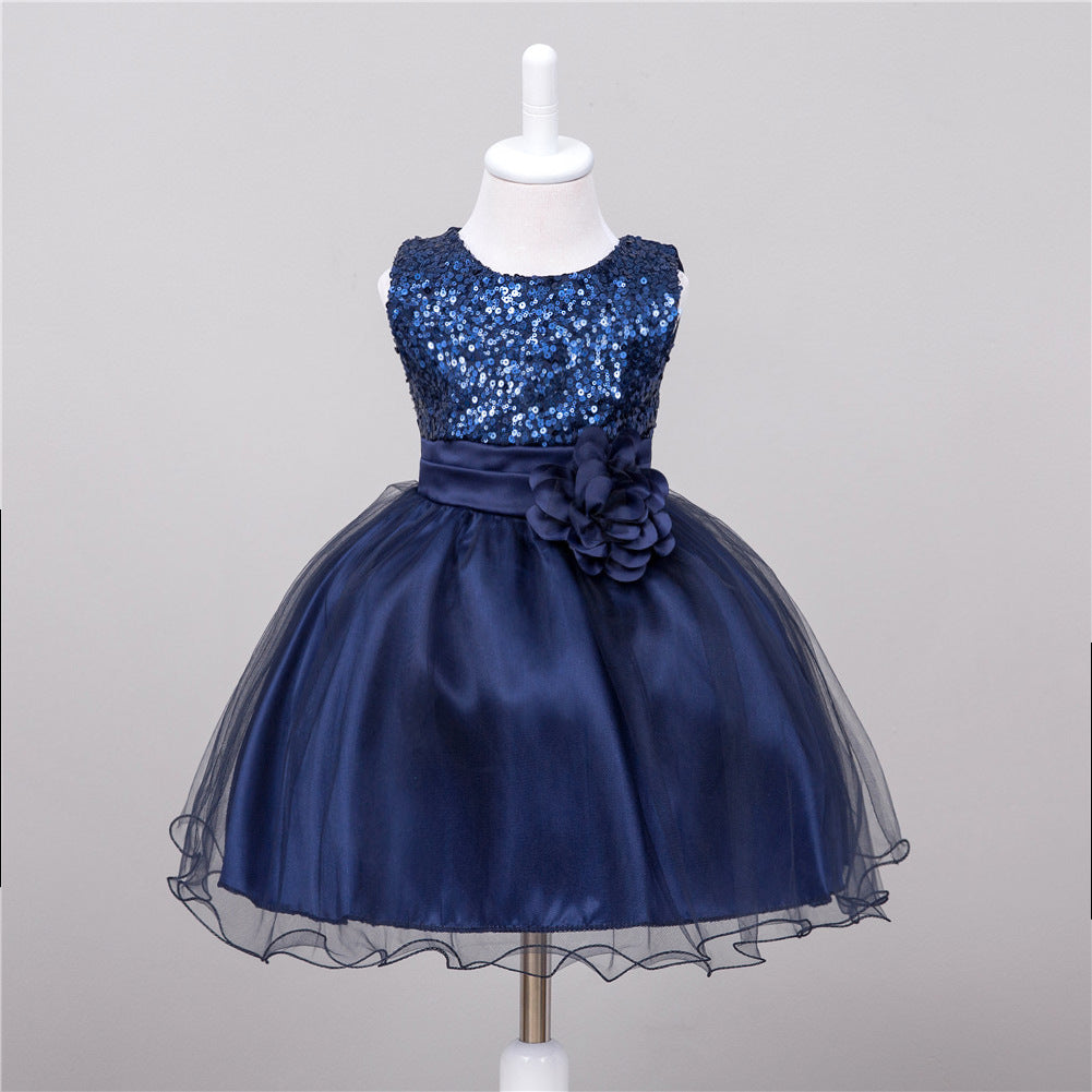 Baby Sequin Flower Girl Princess Dress
