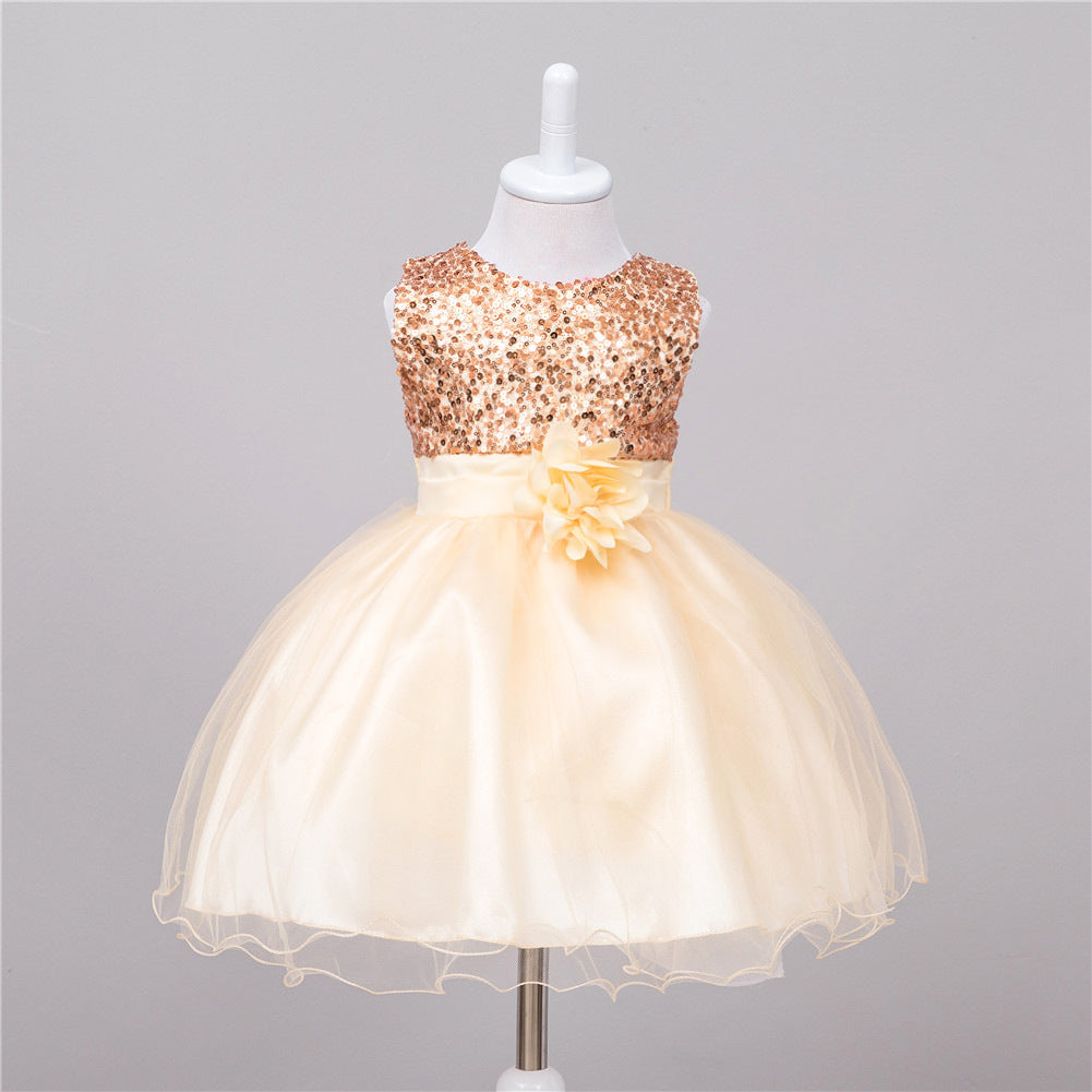 Baby Sequin Flower Girl Princess Dress