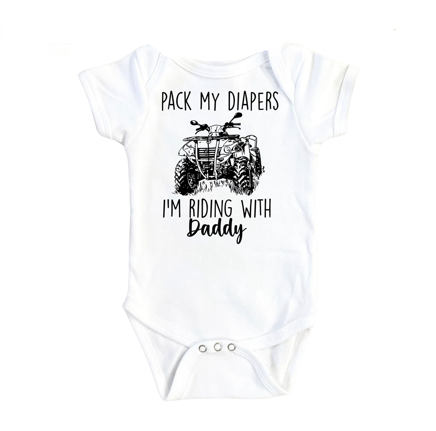 Atv Diapers - Baby Boy Girl Clothes Infant Bodysuit Funny Cute Newborn