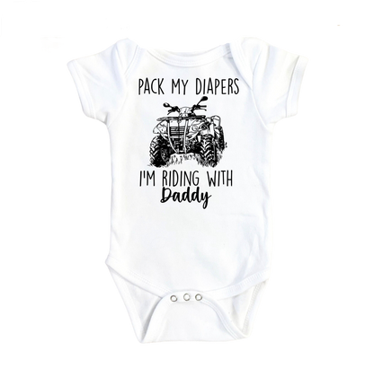 Atv Diapers - Baby Boy Girl Clothes Infant Bodysuit Funny Cute Newborn