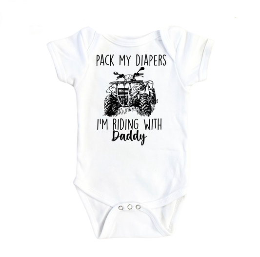 Atv Diapers - Baby Boy Girl Clothes Infant Bodysuit Funny Cute Newborn