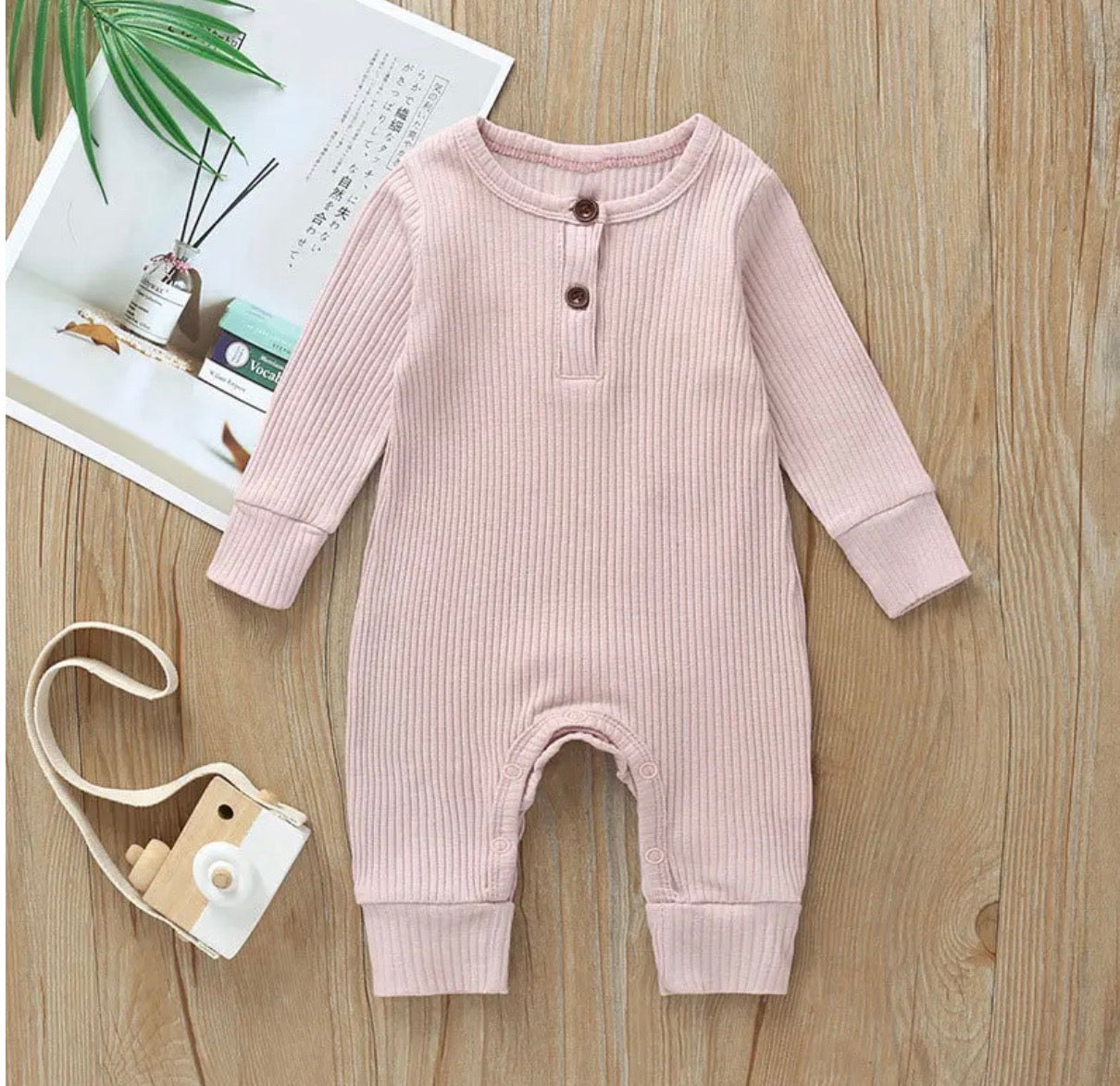 CozyNest – Autumn Cotton Romper for Newborns