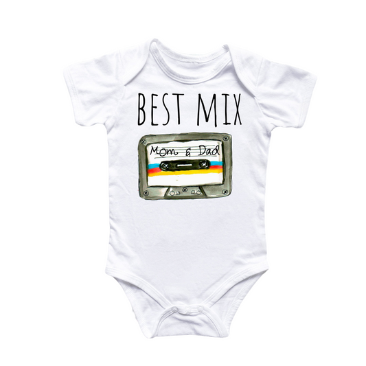 Best Mix Mom Dad - Baby Boy Girl Clothes Infant Bodysuit Funny Cute