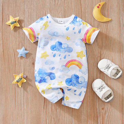 Rainbow Cloud Baby Romper|Soft & Breathable Outfit